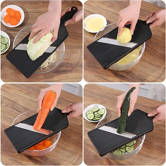 Mandoline Food Slicer Cabbage Grater Manual Cutter Vegetable Grater Julienne Slicer Waffle Fruit Kitchen Potato Cutter,large