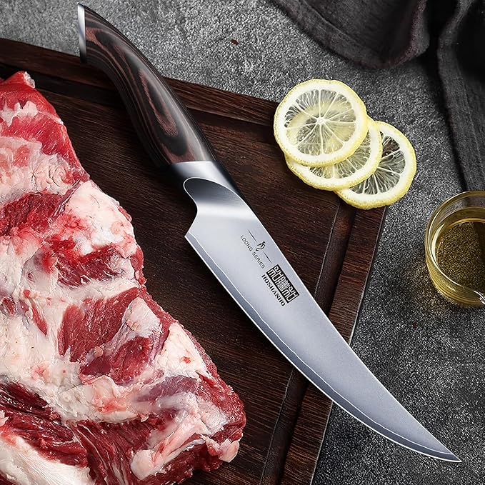 HOSHANHO Boning Knife 7 Inch, High Carbon Stainless Steel Fillet Knife for Fish, Professional Japanese Sharp Kitchen Filleting Knives for Meat Cutting