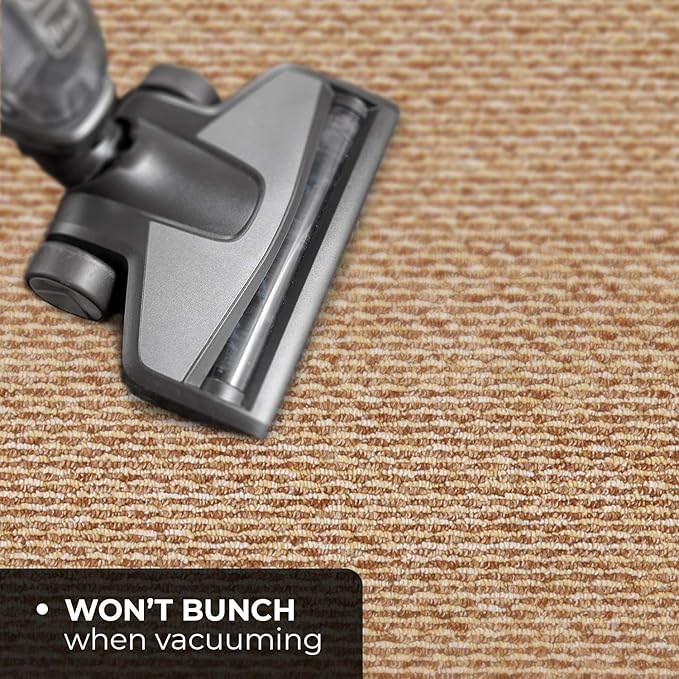 House, Home and More Skid-Resistant Carpet Runner - Praline Brown - 4 Feet X 27 Inches