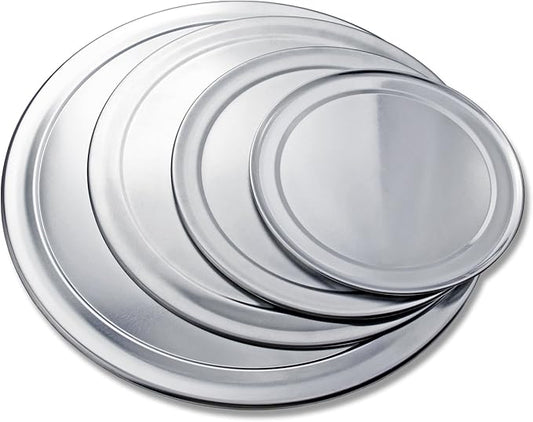 New Star Foodservice 50752 Pizza Pan/Tray, Wide Rim, Aluminum, 14 Inch