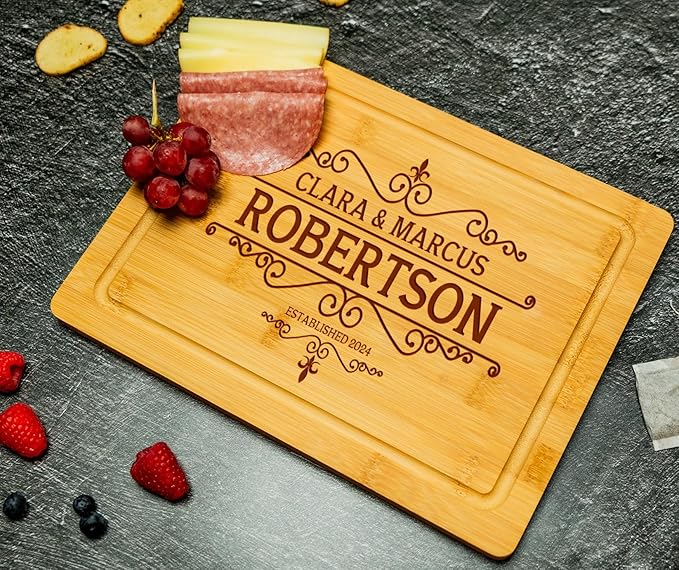 Custom Engraved Wood Cutting Boards, Customized Gift For Anniversaries, Couples, New Homeowners, Friends, Retirements, A Gift Idea For Christmas and Holidays
