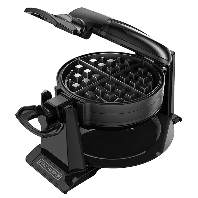 BLACK+DECKER Rotating Waffle Maker,Black,WMD200B,(Pack of 2)