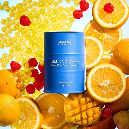 M&SENSE Tropical Fruit Soy Scented Candles Natural Non Toxic, Summer Candles 11.3oz 70 Hours Long Lasting Burning, Unique Candle Gifts Cozy Room Decor for Women Men