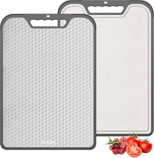 stainless steel Cutting Board for Kitchen, Cutting Board Double Sided Food Grade, Anti slip, scratch resistant, Easy to Clean Large Size 16”×11”