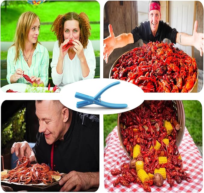 4PCS Crawfish Peeler, Crawfish Shucker,Crawfish Sheller Tool for Peeling Cooked Shrimp Tails,Universal Crayfish Shelling Device,Household Restaurant Easily Remove Kitchen Gadgets (Blue)