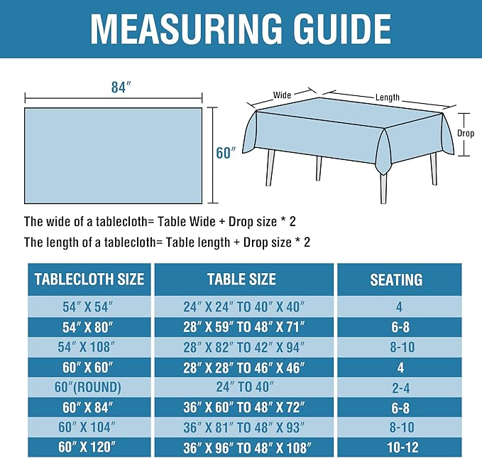 H.VERSAILTEX Linen Textured Table Cloths 60 x 84 Inch Premium Solid Tablecloth Spill-Proof Waterproof Table Cover for Dining Buffet Feature Extra Soft and Thick Fabric Wrinkle Free, Teal