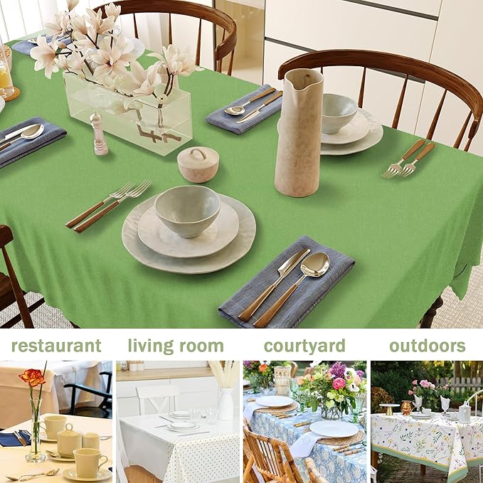 HX&OD Rectangular Tablecloth Cationic Fabric Waterproof Stain Resistant Wrinkle-Resistant for Home/Decoration/Party/Buffet/Wedding/Dining Room/Camping