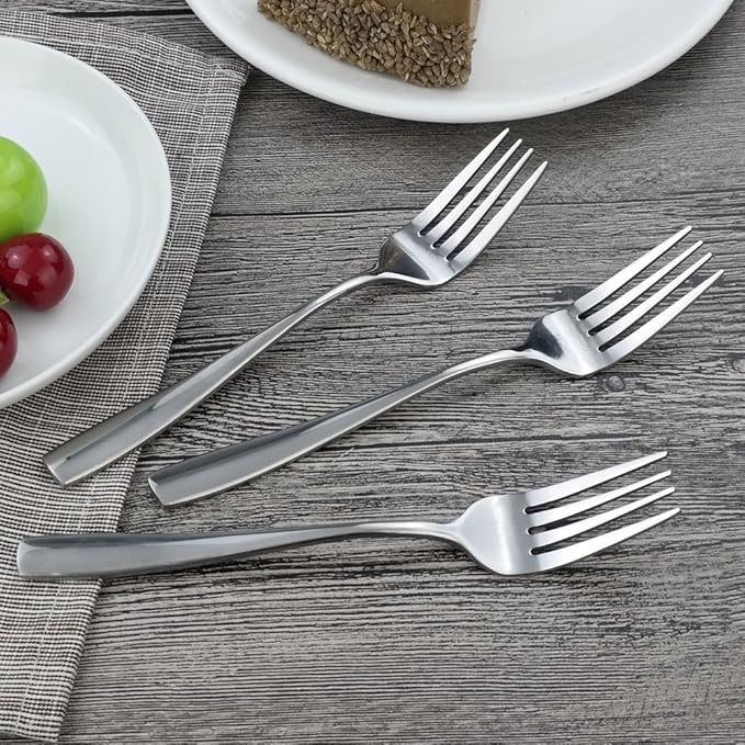 16-Piece Stainless Steel Dinner Forks, 8.27-INCH