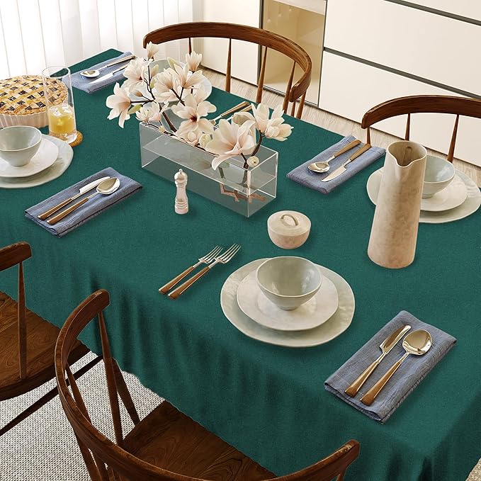 HX&OD Rectangular Tablecloth Cationic Fabric Waterproof Stain Resistant Wrinkle-Resistant for Home/Decoration/Party/Buffet/Wedding/Dining Room/Camping