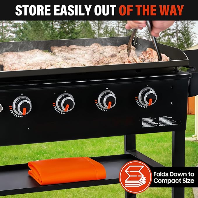 Silicone Griddle Cover for 28-Inch Omnivore Blackstone Griddle – Heavy-Duty Food Grade Reusable Grill Mat, Full Coverage Protection from Rust, Insects, and Leaves - New Models