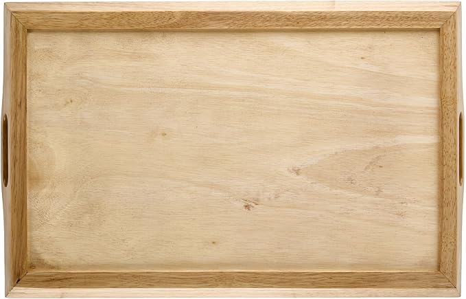 G.E.T. RST-2516-N Natural 25" x 16" Hardwood Room Service Tray Hardwood Room Svc. Trays Collection