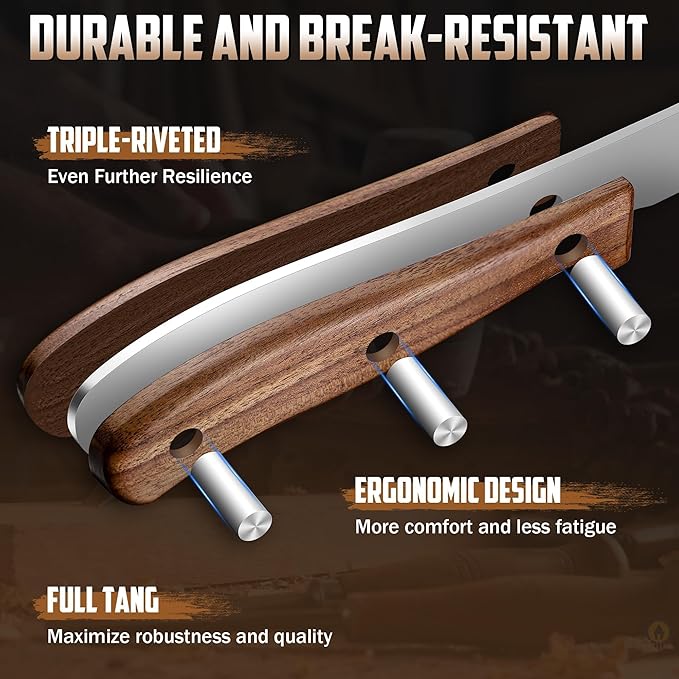 DRAGON RIOT Steak Knives Set of 4, Ultra Sharp Steak Knife Set Japanese VG-10 Stainless Steel Non Serrated Steak Knives Full Tang Wood Handle with Gift Box
