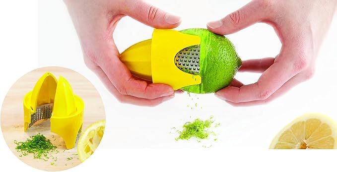 Talisman Designs Citrus Zester & Reamer | Orange Lemon & Lime Zester | BPA Free Kitchen | Functional Kitchen, Zesting Tool | Plastic & Stainless Steel