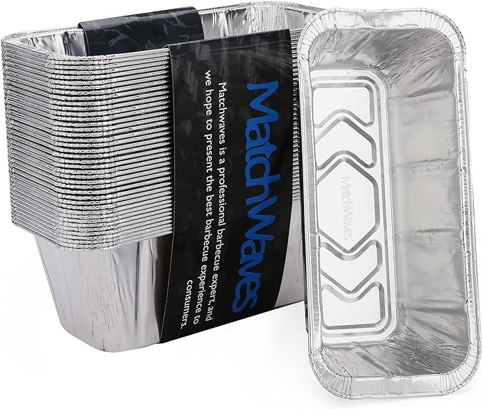 Matchwaves 100 Pack Blackstone Grease Cup Liners, Grease Catcher Liner, Aluminum Foil Drip Pan for 28 and 36 inch Blackstone Griddle