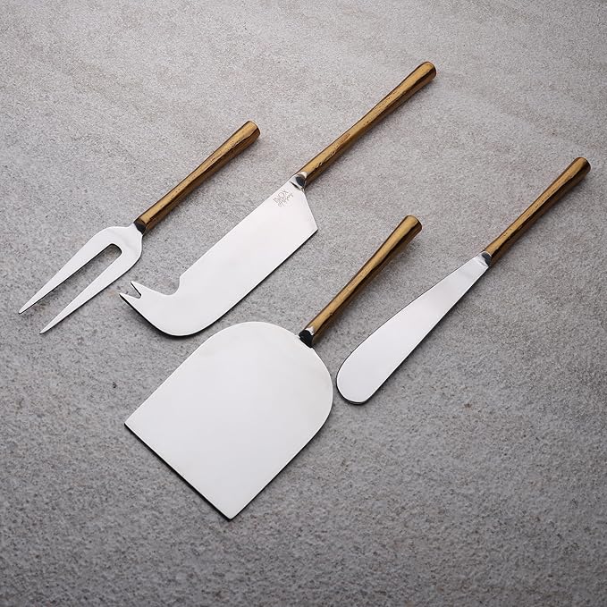INOX artisans Camellia Cheese Knives 4 Pc. Set