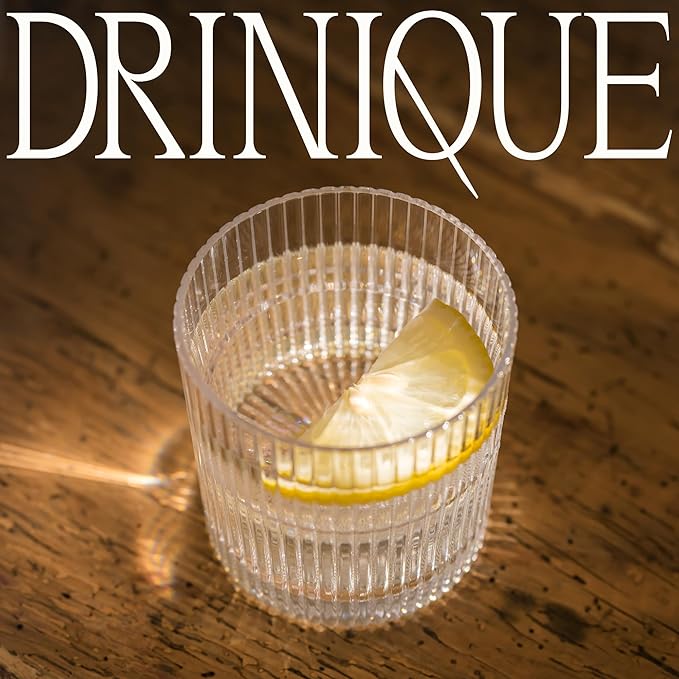 Drinique Unbreakable Edition Rocks 10 oz Tritan Renew Plastic Cocktail Glass Clear 4-Pack