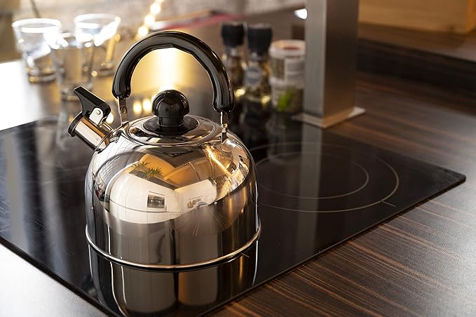 Kettle - 1,8 L - Stainless Steel - Induction and Gas - with Flute - Ã˜ 19 cm