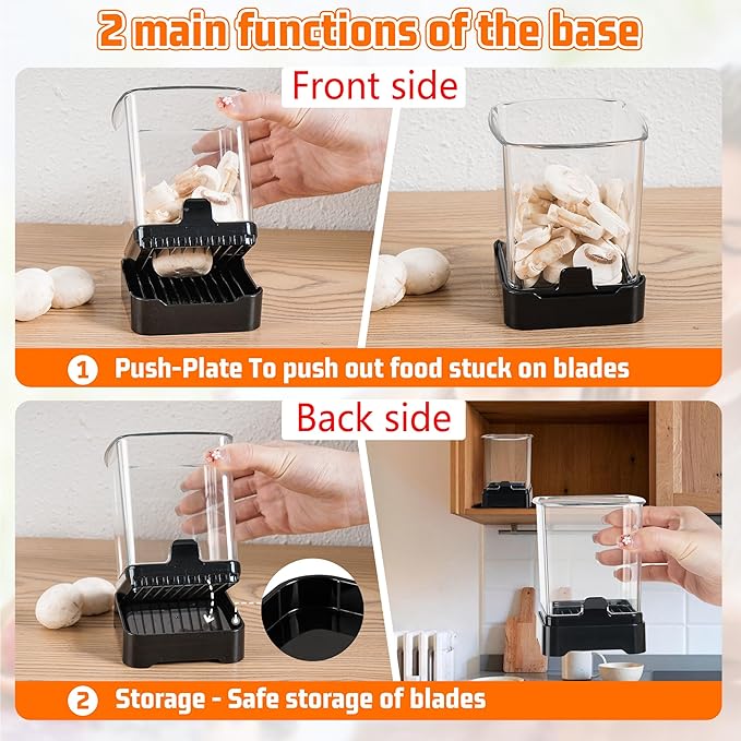 2 Pack Fruit Slicer Cup for Strawberry, Banana, Hard-Boiled Egg - Detachable Cutter with Push Plate - Rapid & Safe Slicing Kitchen Gadget for Quick Meal Prep (Black)