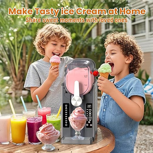 Slushie Machine: No Ice Needed Slushy Machine for Home, 6 Preset, Real-Time Temp Display, Auto-Clean | Frozen Margaritas, Cocktails, Frappés, Ice Cream, Smoothies, Milkshakes,Summer Parties