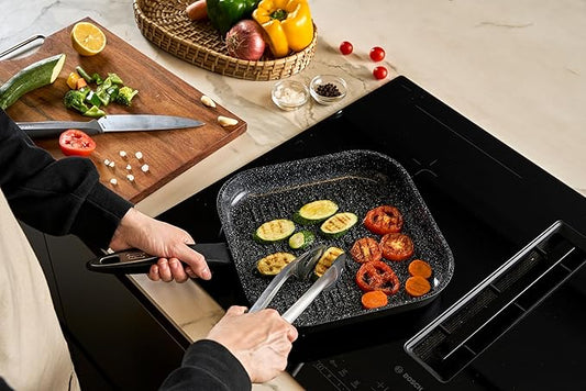 Zyliss Ultimate Ceramic Cookware - Non-Stick Grilling Pan for Healthy Meal Prep - Quick-Heat & Easy-to-Clean - Grill Pan, 10.2 Inches