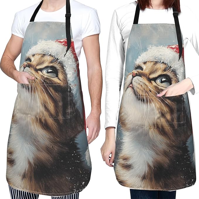Apron with Pockets Aprons for Women Men Kitchen Chef Apron for Cooking Gardening Server Waitress Painting