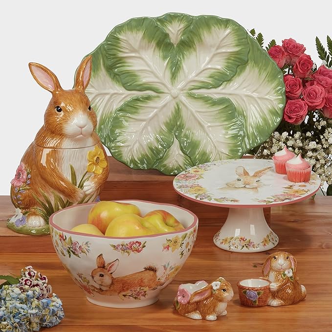 Certified International Easter Garden Oval Platter, 17" X 12.5"