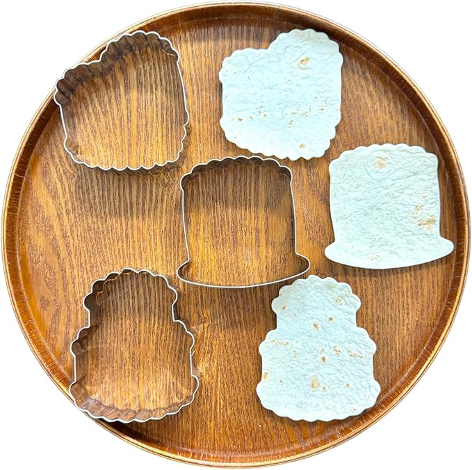 Vintage Cake Cookie Cutters Set - 3-Piece - 3.7 Inch - Stainless Steel - Dishwasher Safe - Perfect for Birthday, Wedding, Christmas, and Holiday Cookies (Heart, Scallop Designs)