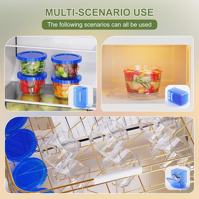 Reusable Freezer Storage Containers [UNIQUE INNOVATIVE DESIGN] 6 Pack-17 Oz Arrow Indicates Easy Opening and Closing of Lid Microwave and Dishwasher Safe,Soup Containers for Oats/Salad
