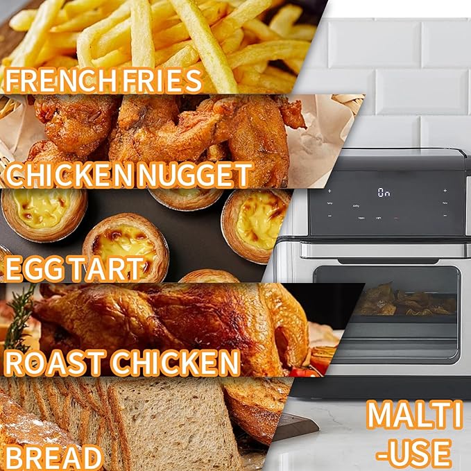 GWYSY Reusable Liners for Toaster Oven Air Fryer 8.66×9.44 Accessories Compatible with Instant 10QT Air Fryer 4PCS Non-Stick Mats for Baking