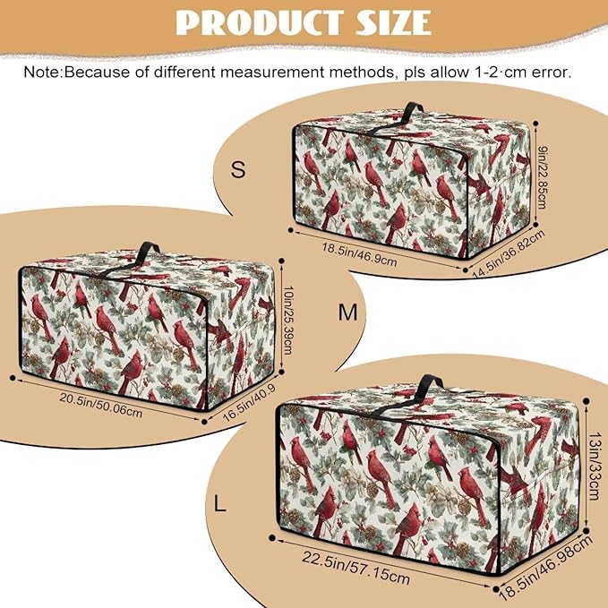 Doojoayie 4 Slice Toaster Cover Cardinal Bird Toaster Oven Cover Stain Resistant Small Appliance Dust Protector Modern Home Decor Gift for Mother, Wife, Women Cook