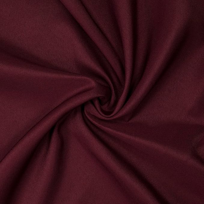 Gee Di Moda Round Tablecloth - 90 Inch Burgundy Round Table Cloth for 30 to 60 Inch Round Tables - Heavy Duty Washable Fabric - for Buffet Table, Holiday Party, Dinner, Wedding & Baby Shower