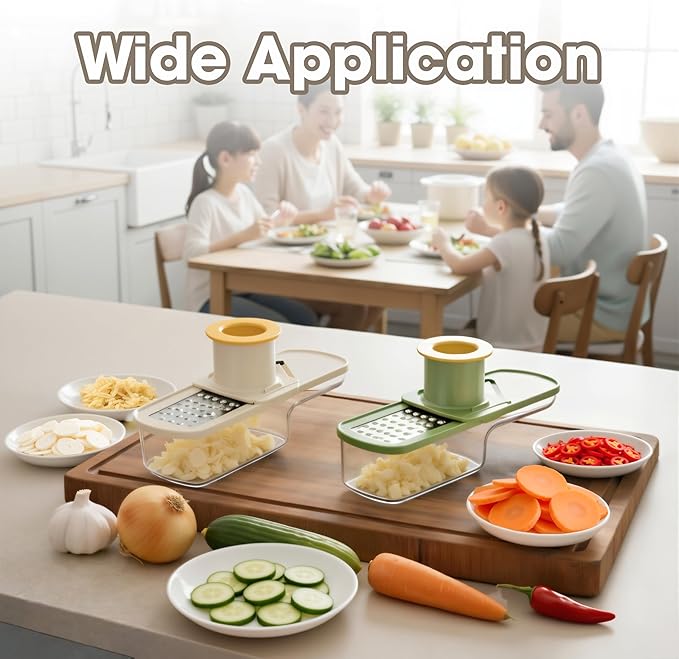 2-Pack 3 in 1 mini Ginger Garlic Grinder Super Thin, Multifunctional Mandoline slicer Grater with Hand Guard, Easy Grip Handheld Kitchen Tool, for Camping Cooking and Picnic (2pcs-white)