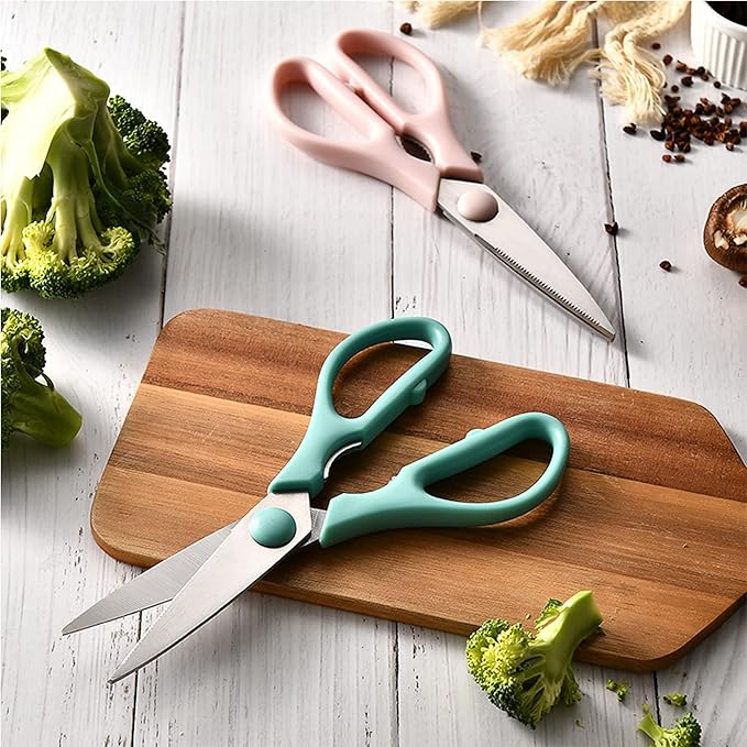 Yellow Kitchen Scissors, Rkqoa Kitchen Shears Set Heavy Duty Cooking Scissor, Dishwasher Safe & Stainless Steel Sharp Utility Scissors for Turkey, Poultry, Chicken, Everyday use