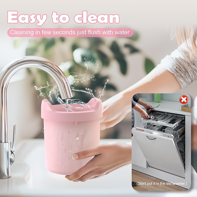 Soft Serve Ice Cream Maker Machine – Rechargeable Compact for Homemade Gelato,Sorbet & Frozen Yogurt, Stylish Pink Design,Perfect for 1-2 Servings,Best Gift for Couples & Families