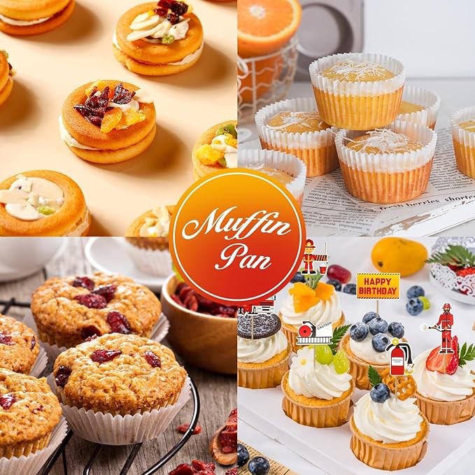 YiYeraio 6 Cups Silicone Muffin Pans for Baking with Metal Frame, Egg Bite Molds, Cupcake Pans Regular Size, Muffin Tins Easy to Pop Nonstick Non Toxic Bakeware for Oven Dishwasher Safe