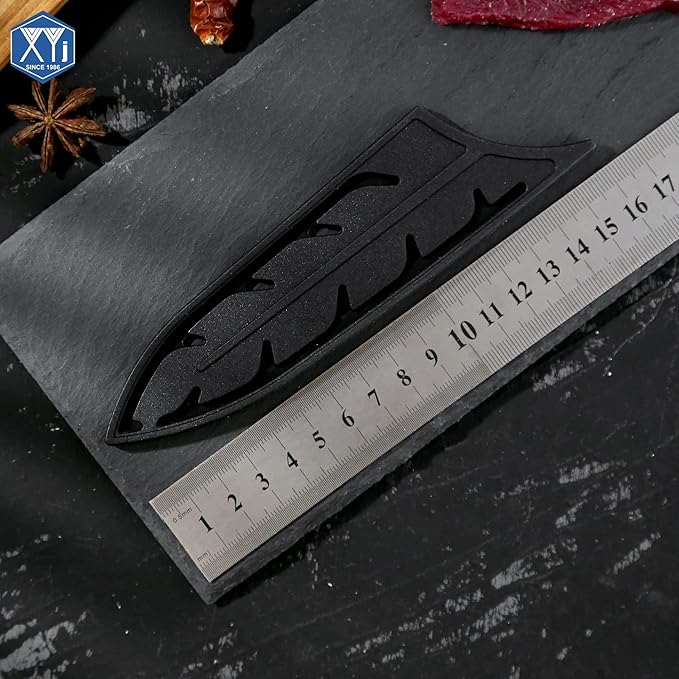 XYJ 2pcs/set Safety Knife Covers Sleeves Knives Edge Guard, Universal Knife Sheath, Chef, Slicing Ceramic Knife Case Black (For 6'' Ceramic Knife)
