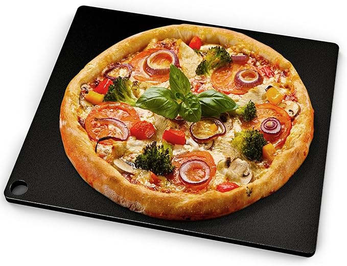 Onlyfire Pizza Steel Sheet for Oven BBQ and Grill - 16 x 14 inch Non-Stick Metal Baking Sheet with High Performance Conductive Grilling Surface for Pizza Bread