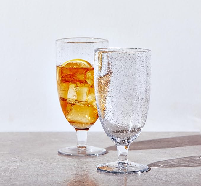 tag Bubble Clear Glass Iced Tea Goblet 22 oz. Clear