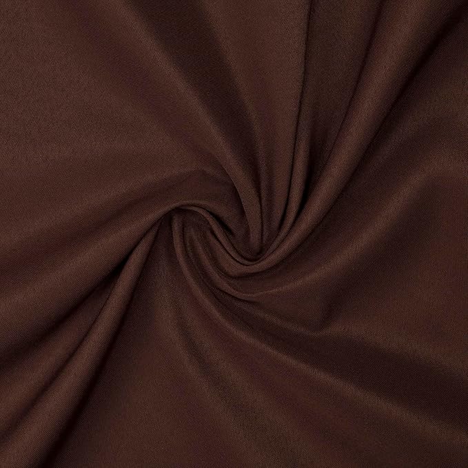 Gee Di Moda Round Tablecloth - 108 Inch Chocolate Round Table Cloth for 48 to 72 Inch Round Tables - Heavy Duty Washable Fabric - for Buffet Table, Holiday Party, Dinner, Wedding & Baby Shower