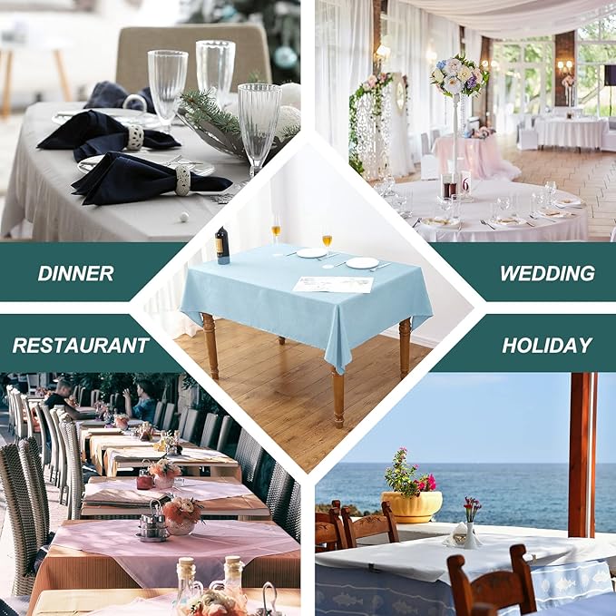 AUSSPVOCT Textured Tablecloth Rectangle 60x120 Water Resistant Spill-Proof Wipeable Table Cloth Wrinkle Free Fabric Dining Table Cover for Birthday Party Farmhouse Spring Kitchen Tablecloths