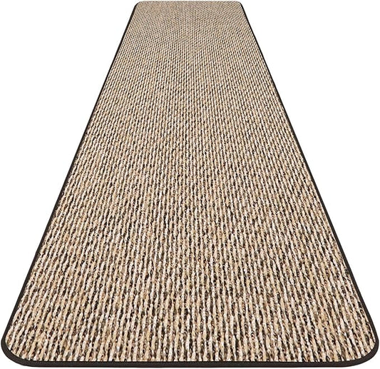 House, Home and More Skid-Resistant Carpet Runner - Black Ripple - 14 Feet X 27 Inches