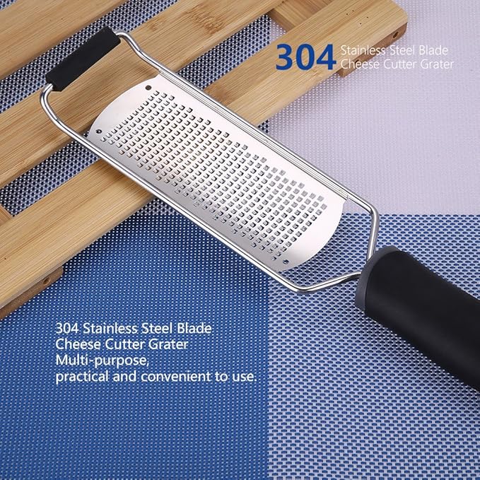Lemon Zester, Stainless Steel Cheese Grater Ergonomic Handle Potato Zester Heavy Duty Vegetable Grater Stainless Steel Citrus Zester for Cheese Lemon
