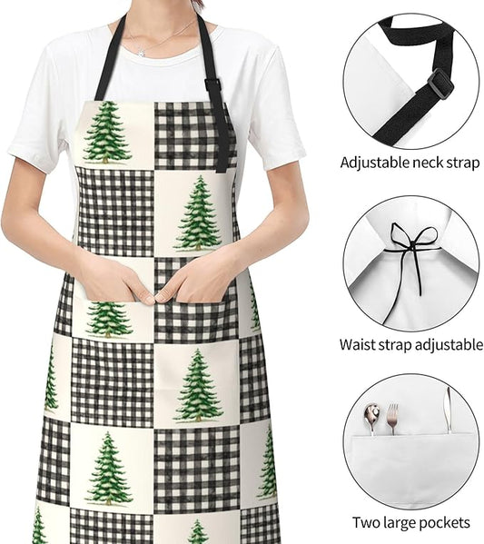 Apron with Pockets Aprons for Women Men Kitchen Chef Apron for Cooking Gardening Server Waitress Painting