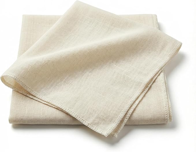 6PK Large Reusable Cheesecloths, 20x20 Inch Grade 100+ Cheese Cloth, All Natural Unbleached Cotton Stitched Edges, Kitchen Cooking Baking, Straining, Seafood Boils, Cheese, Yogurt, Tofu, Soy, Nut Milk