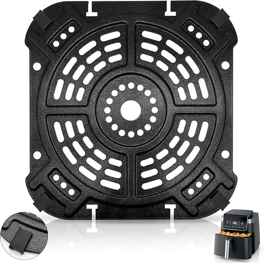 GWYSY Air fryer Accessories for Ninja AF181 Air Fryer Pro XL 6-in-1 6.5 QT, 8.5''× 8.0'' Air Fryer Grill Pan Grill Plate Tray Rack, Dishwasher Safe