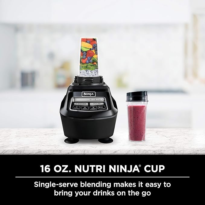 Ninja Mega Kitchen System, 1500W, 72 oz. Full-Size Blender & 8-Cup Food Processor with (2) 16 oz. Cups , Black, BL770