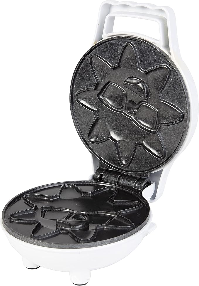 Rise & Shine Mini Sun Waffle Maker- Easter Basket Stuffer Gift, Personal-Sized 4" Sunshine Smile Individual Waffles for Kids Adults- NonStick Electric Iron- Breakfast Pan Cake, Morning Brunch Fun