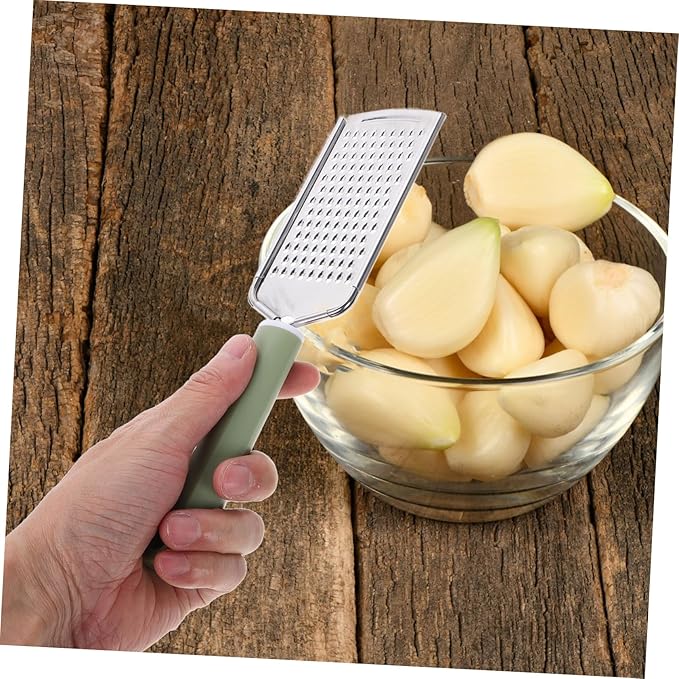 Cabilock Stainless Steel Multi Function Garlic Zester Mincer Kitchen Tool for Easy Grating of Garlic Ginger and Cheese Efficient Easy to Clean for Home Cooking