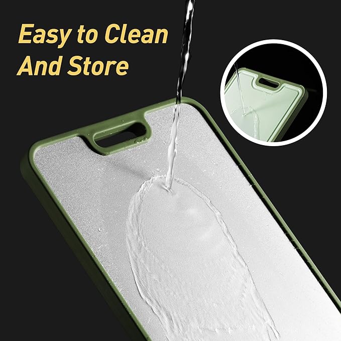 2 in 1 Pure Titanium Cutting Boards for Kitchen Chopping Board with Handle Double Sided and Over Sink Butcher Block Nice Juice Groove Big Xl XXl xlarge Best Kitchen Counter Organic Meat BBQ Kit
