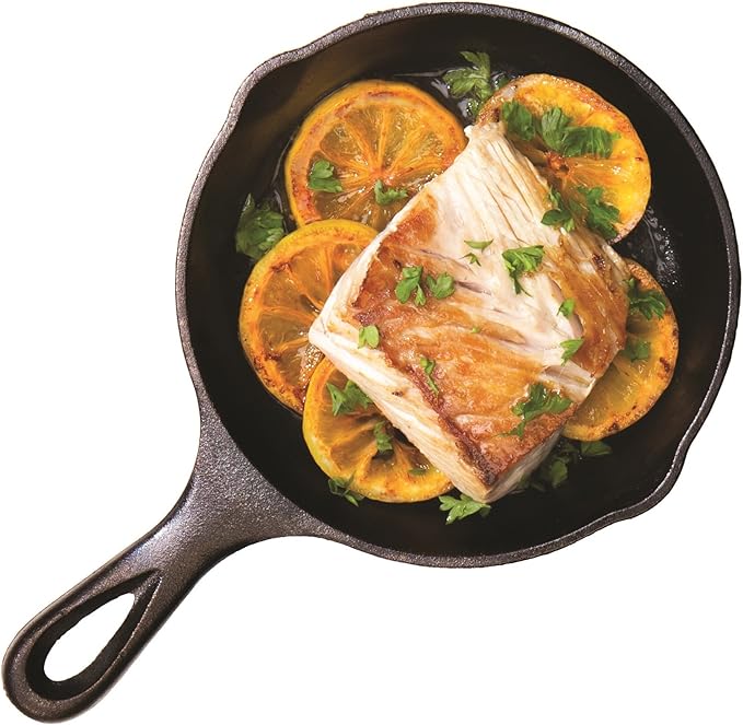 Lodge H3SK Heat Enhanced and Seasoned Cast Iron Skillet, 6.5-Inch